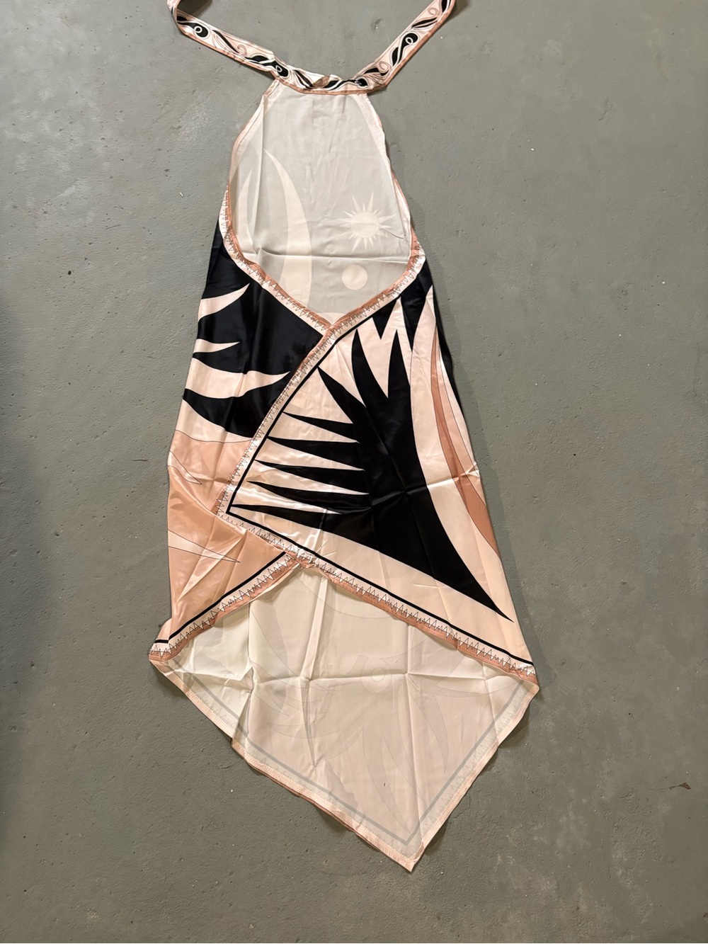Emilio Pucci Black and Blush Halter Mini Dress - Picture 4 of 5